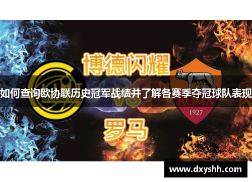 如何查询欧协联历史冠军战绩并了解各赛季夺冠球队表现