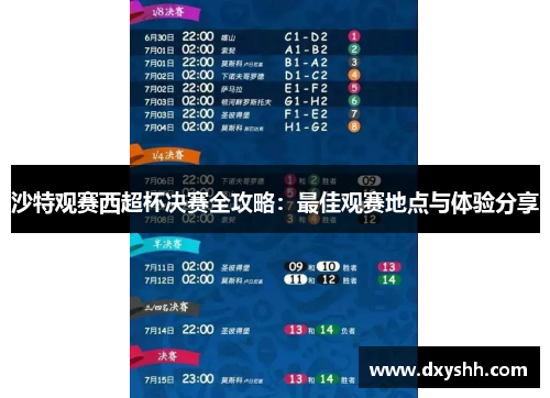 沙特观赛西超杯决赛全攻略：最佳观赛地点与体验分享